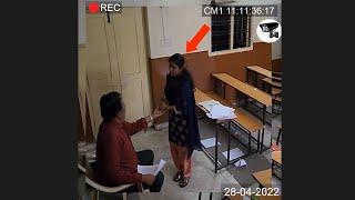 Class Teacher Misbehavior  Caught on CCTV  The College Lecturer Crossed All His Limits 
