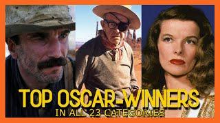 Who has the MOST Oscar WINS?  In Each of the 23 Categories