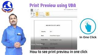 Print Preview using Excel VBA code