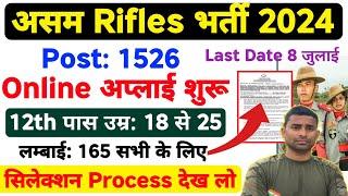 Assam Rifles New Vacancy 2024  Online अप्लाई शुरू  Assam Rifles New Recruitment 2024  Assam Rifles