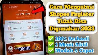 Cara Mengatasi Limit Shopee Paylater Tidak Bisa Digunakan  Shopee Paylater