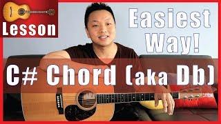 Easiest Way to Play C# Chord on Acoustic Guitar  C Sharp Chord on Guitar