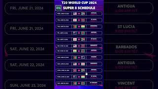 T20 World Cup 2024 Super 8 Schedule ICC T20 World Cup Super 8 Schedule #t20worldcup2024schedule