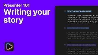 iA Presenter 101 - Writing your story