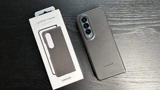 Samsung Z Fold 4 Official Leather Case The Best Leather Case For The Fold 4????