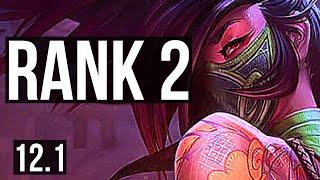 AKALI vs RENEKTON MID  Rank 2 Rank 1 Akali 1206 Legendary  KR Challenger  12.1