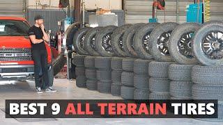 The BEST 9 All Terrain AT Tires Tested Conti vs BFGoodrich vs Firestone vs Toyo vs Nitto + More