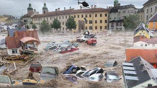 Austria UNDERWATER Austrian Town DISAPPEARS in MINUTES Austria flooding. Deutschfeistritz Styria