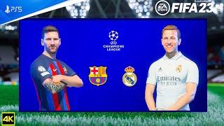 FIFA 23 - Real Madrid Vs Barcelona - UEFA Champions League Final  Ft. Messi Bellingham  PS5™ 4K