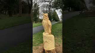 Owl wooden carving