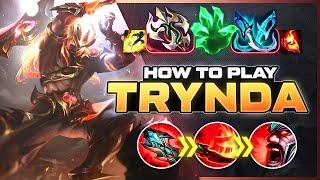 HOW TO PLAY TRYNDAMERE SEASON 14  Build & Runes  Season 14 Trynda guide  League of Legends