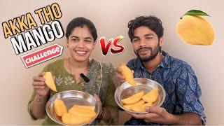 Eating Mango challenge with my sister @anjithasworld #foodchallenge #funny #youtube