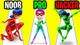 Can We Go NOOB vs PRO vs HACKER In MIRACULOUS LADYBUG & CAT NOIR? MIRACULOUS LADYBUG APP GAME