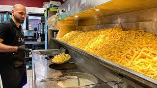 A hidden restaurant in Paris Hamburger fast food restaurant famous for Belgian fries