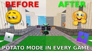 Potato Mode on Every Roblox Game using Bloxstrap INCREASED FPS