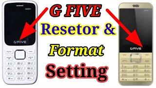 Gfive Phone Reset settingmake OnlineMake Mobile online settingGfive format setting