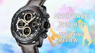 UNBOXING REVIEW丨NAVIFORCE Watch NF9197L Hot Sales Multifunctional Analog-Digital Quartz Watch