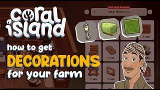 How to get decorations for your Coral Island Farm  The GRASS path?