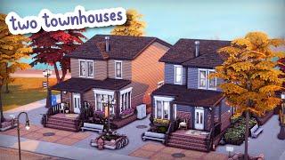 Two Townhouses ️  The Sims 4 Speed Build