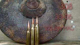 308 30-06 and 300 WIN MAG VS Cast Iron Plate