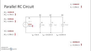 Parallel RC Circuit - Frequency Increase