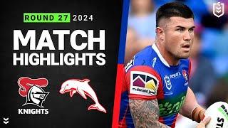 NRL 2024  Knights v Dolphins  Match Highlights