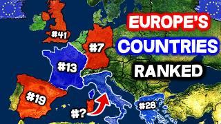 All 50 Countries in EUROPE Ranked WORST to BEST