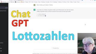 ChatGPT zieht ► Zufallszahlen 6 aus 49 ► Lottozahlen