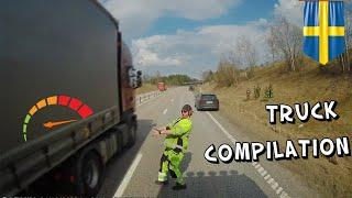 Flying Past People *Truck Dashcam Compilation*