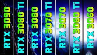 RTX 3090 vs RTX 3080 Ti vs RTX 3080 vs RTX 3070 Ti vs RTX 3070 vs RTX 3060 Ti vs RTX 3060