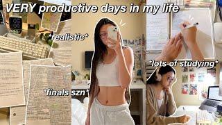 STUDY VLOG  the MOST productive days in my life  finals week vlog lots of note taking & more