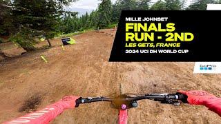 GoPro Mille Johnset takes 2nd place in Womens Finals - 24 UCI DH MTB World Cup