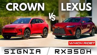 2025 Toyota Crown Signia vs. 2024 Lexus RX Ultimate Luxury SUV Comparison