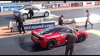 Tesla S P100D Beating A Ferrari 458 In A 14 Mile Drag Race