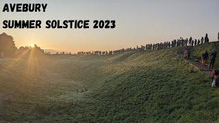 Avebury summer solstice 2023 sunrise. Stone circle & Red Lion pub Singing and drinking fun.