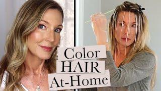 How To Color Your Hair At Home  Grey Roots + No Foil Highlights