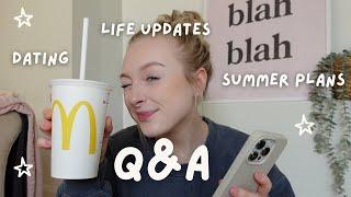 Q&A MUKBANG    dating gossip summer plans & am I happy?