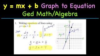 y=mx+b Graph to Equation Ged MathAlgebra