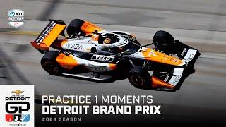 Top moments from Practice 1 for 2024 Chevrolet Detroit Grand Prix  Extended Highlights  INDYCAR