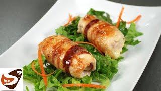 Involtini di pollo con prosciutto e formaggio – Facili  veloci e gustosi