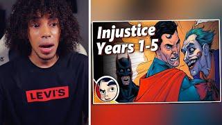Comic Book Noob Reacts To Injustice Year 1 To 5 - Full Story For The First Time  Comicstorian