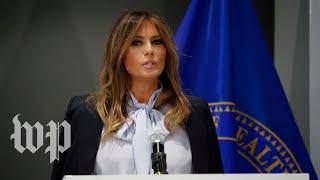 First lady Melania Trump warns of destructive and harmful power of social media