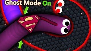 Slither.io - 1 GHOST HACKER SNAKE vs SLITHERIO SNAKES EPIC TROLLING SLITHERIO GAMEPLAY