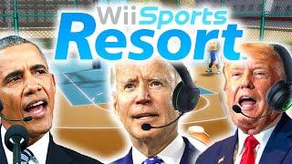 US Presidents Play Wii Sports Resort Basketball 3