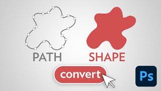 Convert Path Into Shape SOLVED  Photoshop