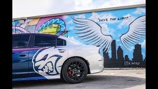 Dodge Charger SRT Hellcat full design and wrap Houston Tx.