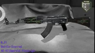 AK-47 Emerald Pinstripe - Skin Wear Preview