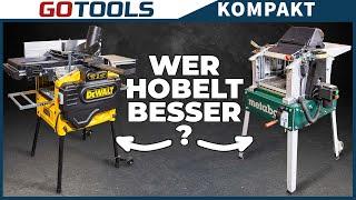 The duel of the thickness planers  Metabo VS DeWalt  The comparison test