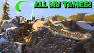 I Threw ALL My Tames On This Base - Ark Survival Evolved PVP