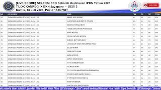 LIVE SCORE SELEKSI SKD Sekolah Kedinasan Tahun 2024 Sesi 2-3 Tilok KANREG IX BKN Jayapura